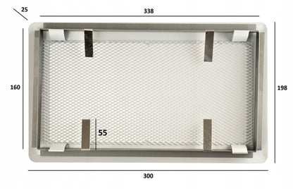 Pejsrist 16x30 cm Hvid Metal