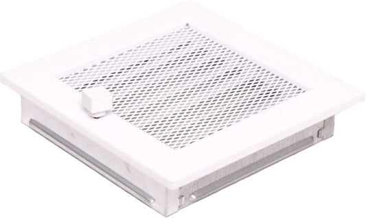 Hvid pejserist med jalousi 17 x 17 cm