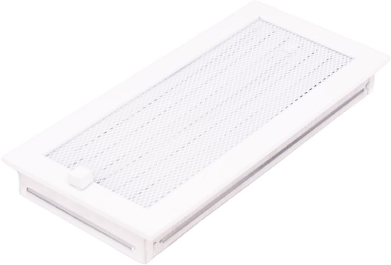 Hvid pejserist med jalousi 17 x 37 cm