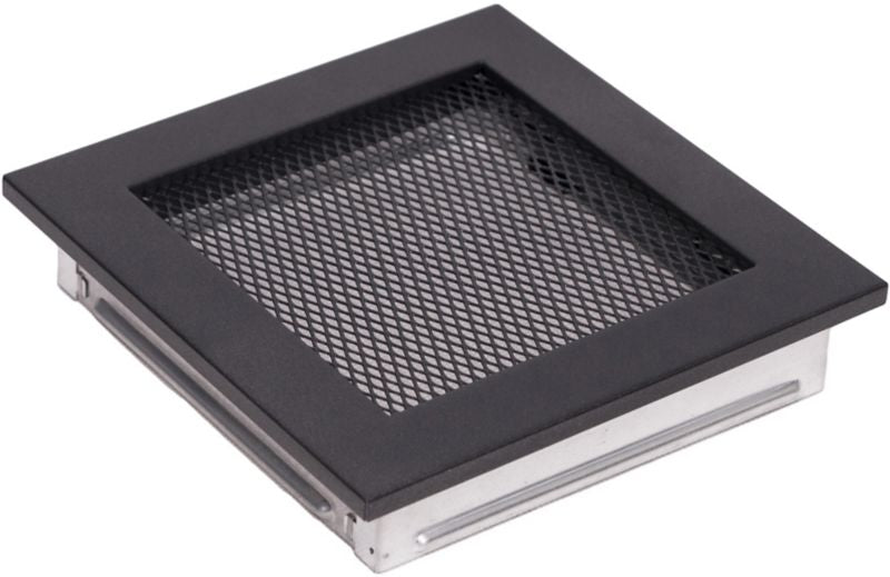 Grafitfarvet kaminrist 17 x 17 cm