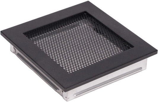 Grafitfarvet kaminrist 17 x 17 cm