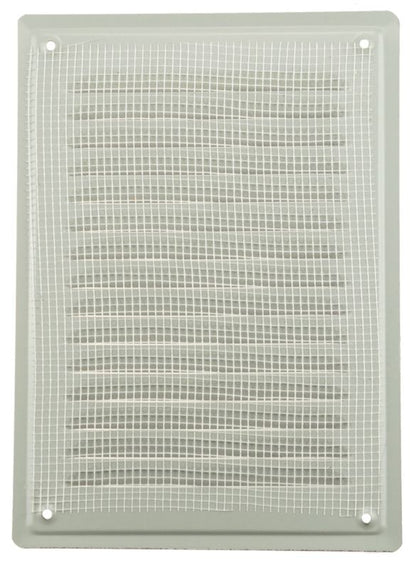 Ventilationsrist 14x21 cm Hvid Metal med Insektnet