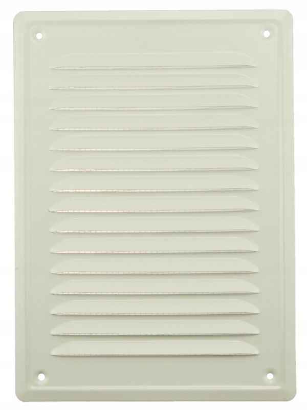 Ventilationsrist 14x21 cm Hvid Metal med Insektnet