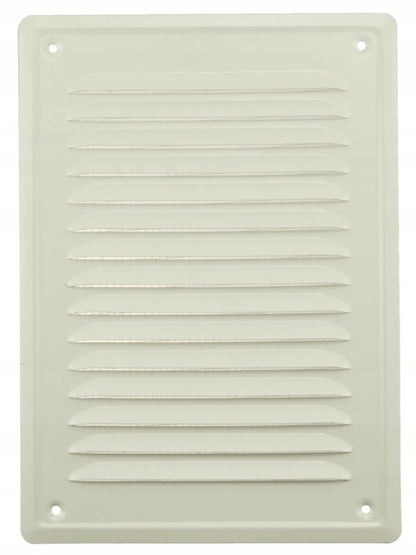 Ventilationsrist 14x21 cm Hvid Metal med Insektnet