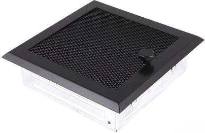 Parkanex rist med jalousi 16 x 16 cm mat sort