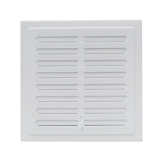Vents ventilationsrist med justerbar lukning 140 x 140 mm hvid