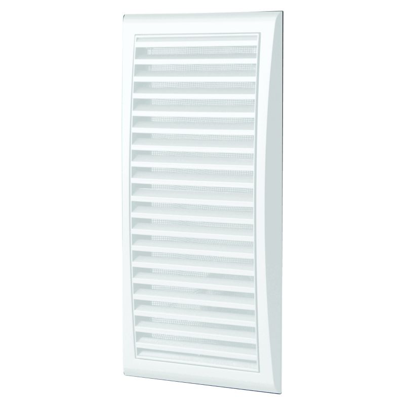 Hvid ventilationsrist med net Vents 140 x 300 mm