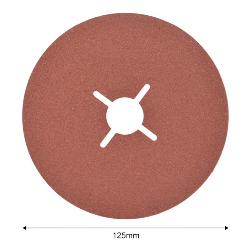 Fiberskive 125 mm Mac Allister P80, 5 stk.