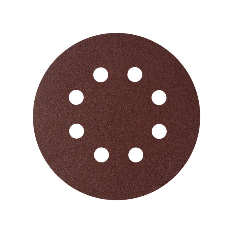 Universal velcro-slipskive 125 mm P40 med huller, 5 stk.