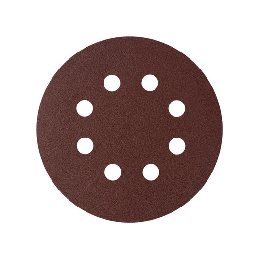 Universal velcro-slipskive 125 mm P40 med huller, 5 stk.