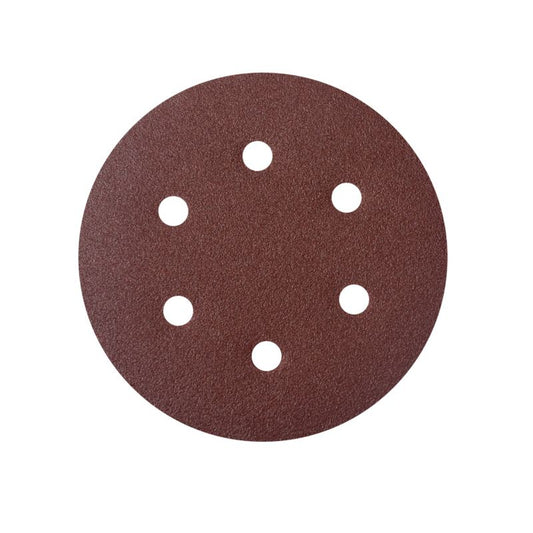 Universal velcro-slipskive 150 mm P120 med huller, 5 stk.