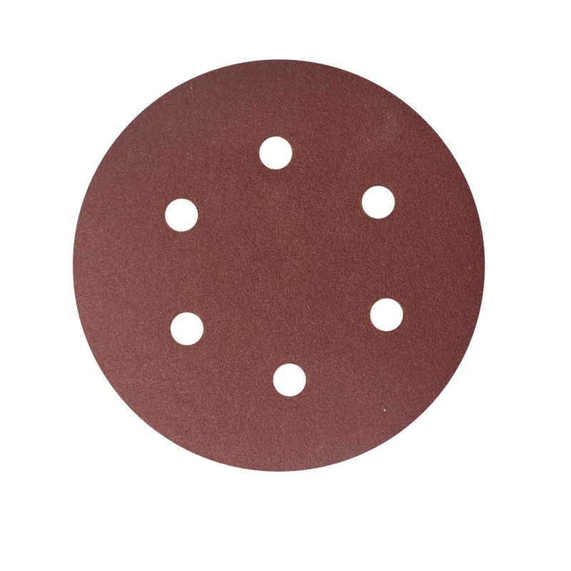 Universal velcro-slipskive 150 mm P180 med huller, 5 stk.