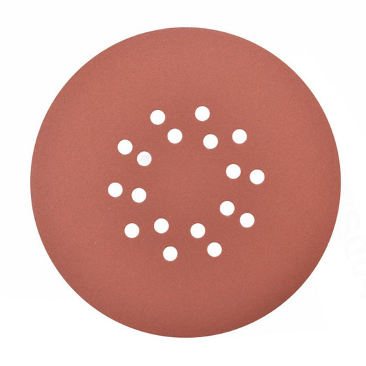 Universal velcro-slipskive 225 mm P180 med huller, 5 stk.