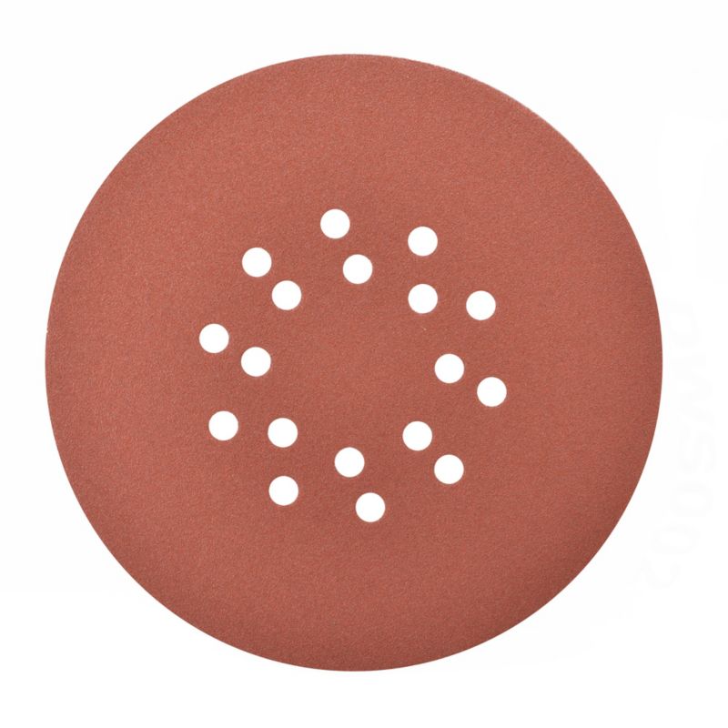 Universal velcro-slipskive 225 mm P80 med huller, 5 stk.