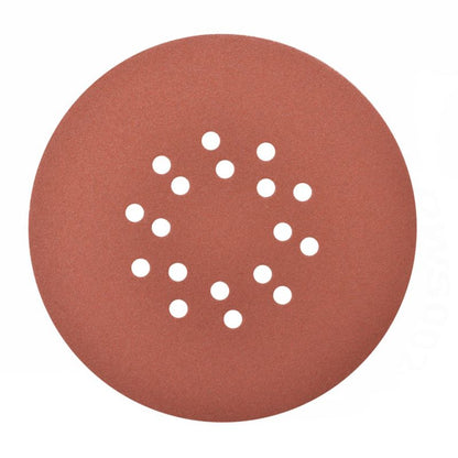 Universal velcro-slipskive 225 mm P80 med huller, 5 stk.