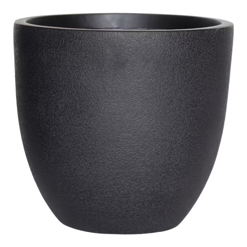 Krukke Ø30,5 cm Sort Stenstruktur