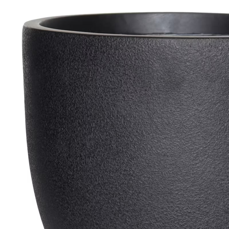 Krukke Ø30,5 cm Sort Stenstruktur