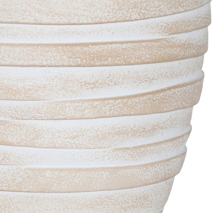 Krukke 30 cm Beige Ler med Bånd