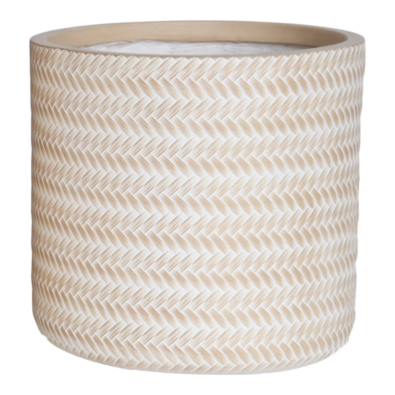 Krukke 30 cm Rattan Look Beige