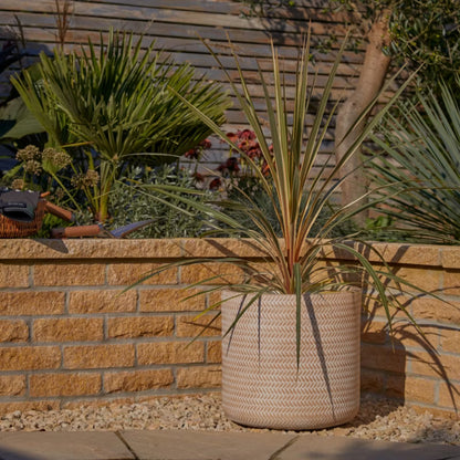 Krukke 36 cm Beige Rattanlook