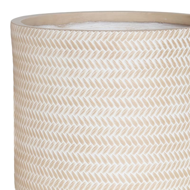 Krukke 36 cm Beige Rattanlook
