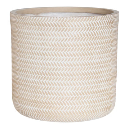 Krukke 36 cm Beige Rattanlook