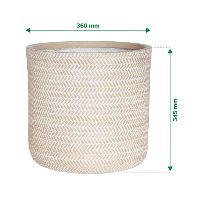 Krukke 36 cm Beige Rattanlook