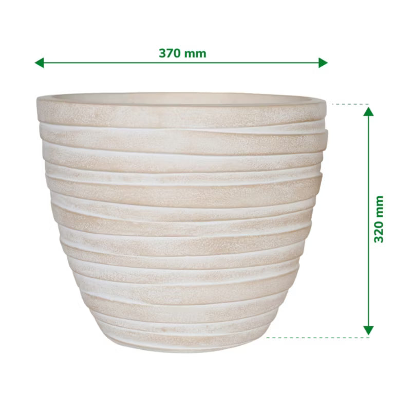 Krukke 37 cm Beige Ler