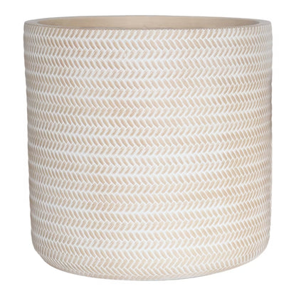 Krukke 43 cm Rattan Look Beige