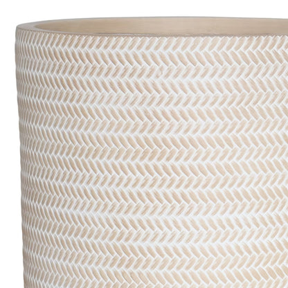 Krukke 43 cm Rattan Look Beige