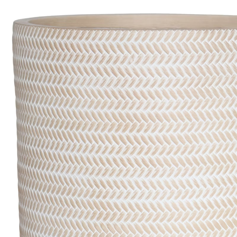 Krukke 43 cm Rattan Look Beige