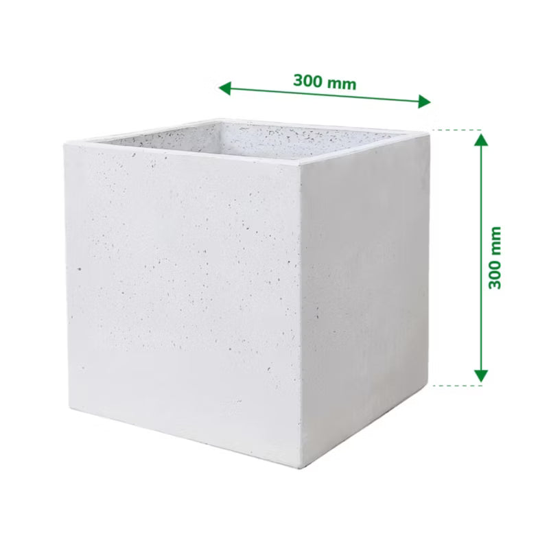 Krukke Betoneffekt Kvadratisk 30x30 cm Lysegrå
