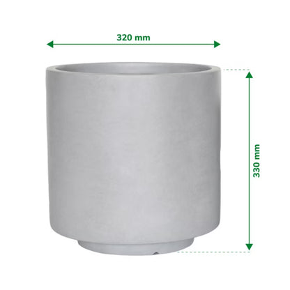 Krukke Cylinder 32x33 cm Grå Fiberler
