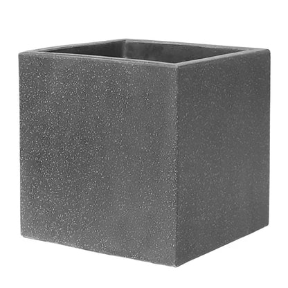 Krukke Kvadratisk 30x30 cm Mørkegrå Cementlook