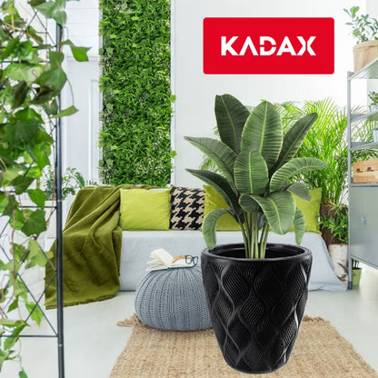 Krukke med Indsats 29x29x32,5 cm Sort