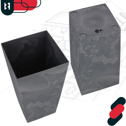 Krukke med Indsats 32,5x32,5x61 cm Betonstruktur Marengo Grå