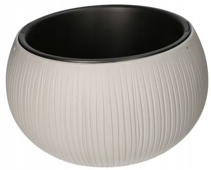 Krukke med Indsats 37x22 cm Betonlook Sort