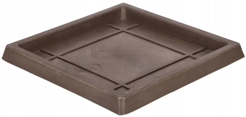 Krukke med Underskål 28 cm Brun Komposit