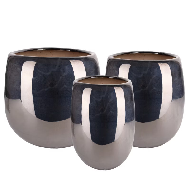 Krukke Mieres 36x41 cm Sort Metalik