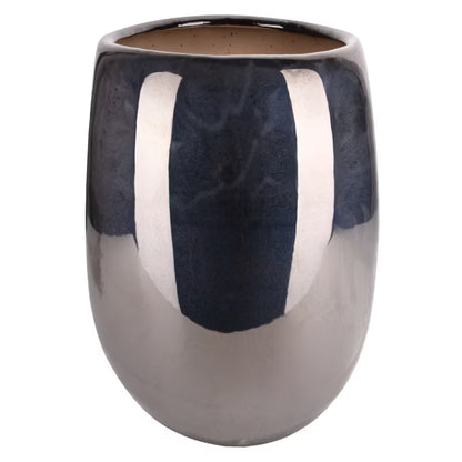 Krukke Mieres S 26x37 cm Sort Metallisk Keramik
