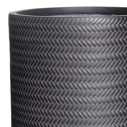 Krukke Rattanlook Ø36 cm Sort