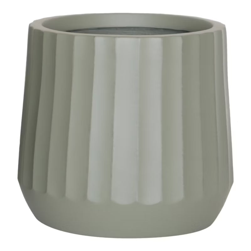 Krukke Rillet 28 cm Grøn
