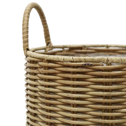 Krukke Rund 30 cm Lysebrun Polyrattan
