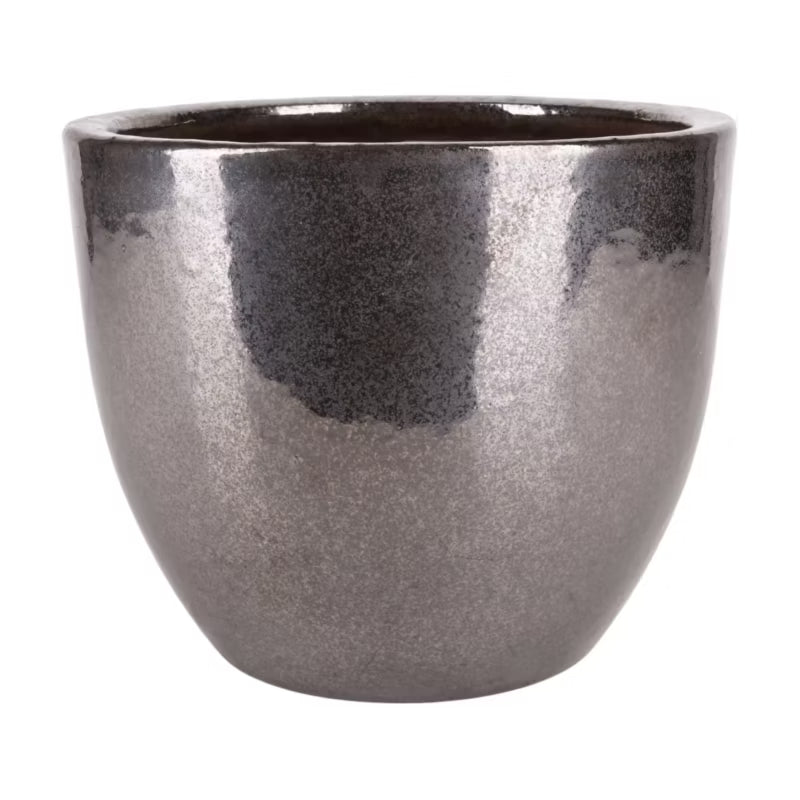 Krukke Soller Ø23x19 cm Metallic Sølv Keramisk