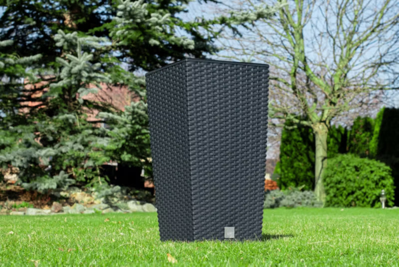 Krukkesæt Rattan 3 Stk. 37,5-50 cm Antracit