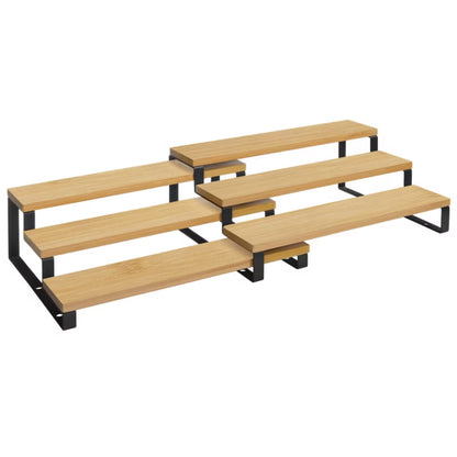 Krydderihylde 32x24,5 cm Bambus Natur og Sort