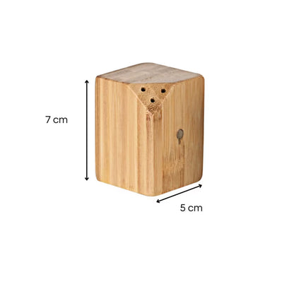 Krydderisæt Magnetisk 5x5x7 cm Bambus Natur