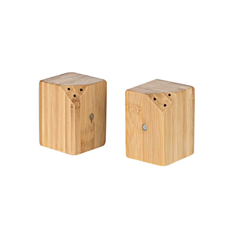 Krydderisæt Magnetisk 5x5x7 cm Bambus Natur