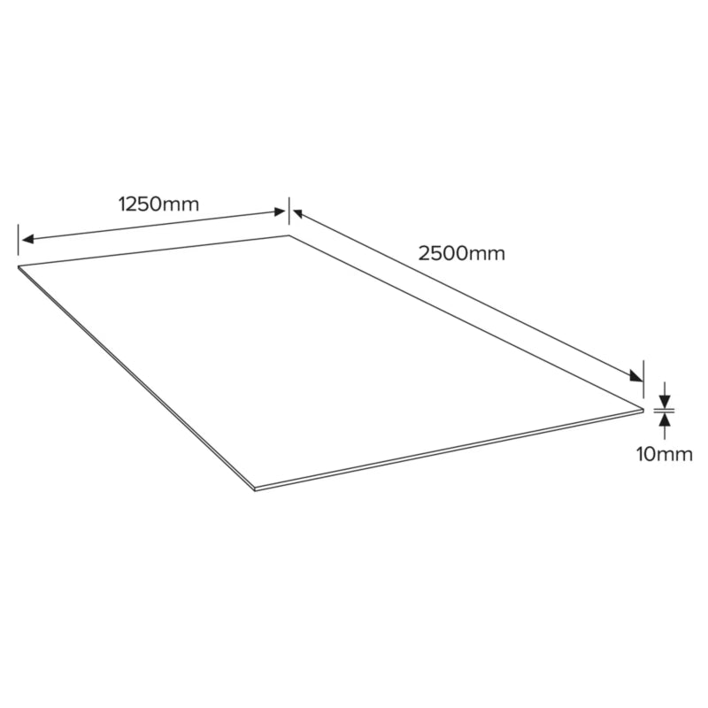 Krydsfiner Hårdttræ 10 mm 250x125 cm 3,125 m²