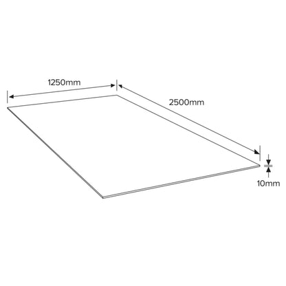 Krydsfiner Hårdttræ 10 mm 250x125 cm 3,125 m²